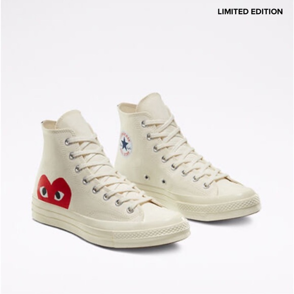 COMME DES GARÇONS PLAY
CHUCK TAYLOR ALL STAR HIGH TOP sz 10 - Picture 2 of 9